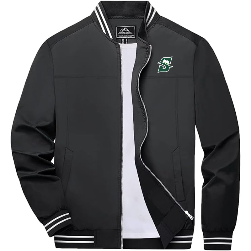 Men's  Stetson Hatters  Lightweight Zip-Up Bomber Jacket  Ribbed Collar and Cuffs Outerwear